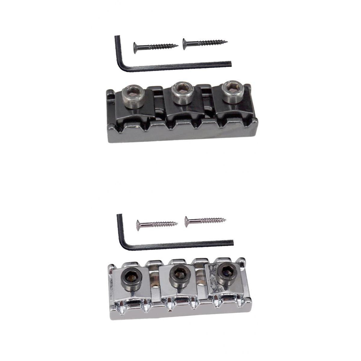 2x Guitar String Nut w/Wrench Screws Set for Electric Guitar Bridge 43mm