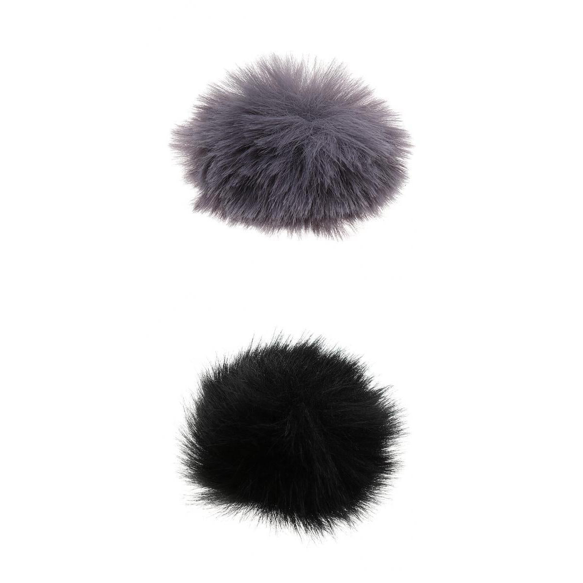 2 Pcs of Set Microphone Furry Windscreen Windshield Muff Mic Furry Cover