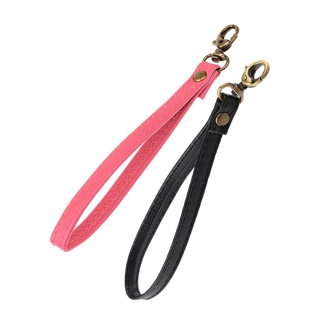 2PCS Durable Leather Replacement Wrist Strap for Clutch, Wristlet, Purse