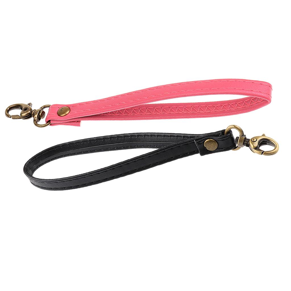 2PCS Durable Leather Replacement Wrist Strap for Clutch, Wristlet, Purse