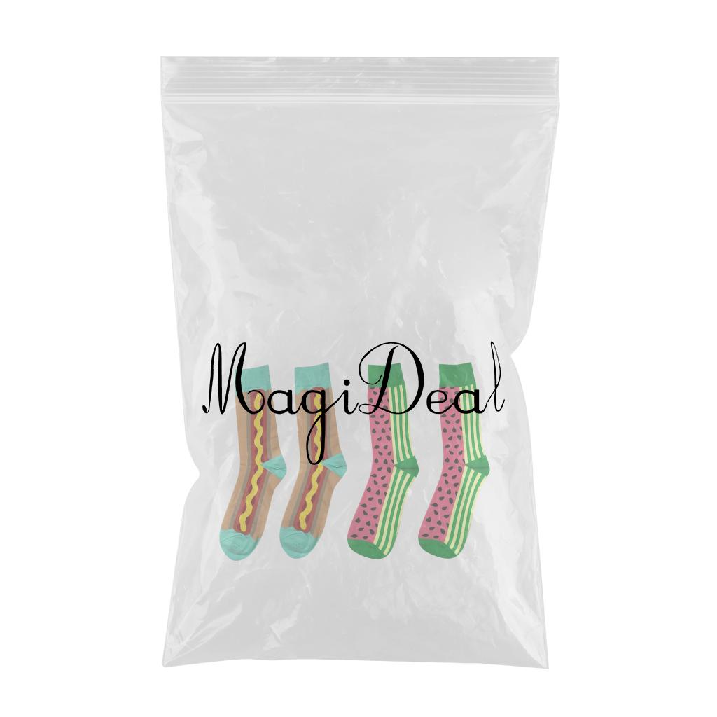 2 Pairs Colorful High Ankle Print Funny Pattern Cotton Middle Socks