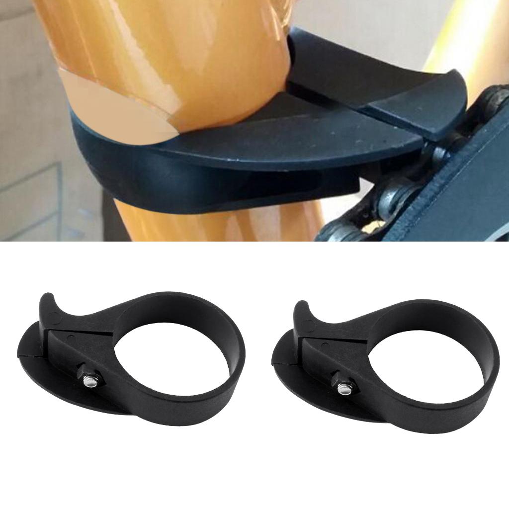 2pcs Anti-drop Bike Bicycle Single Chain Guide Protector Clamp Watcher Black