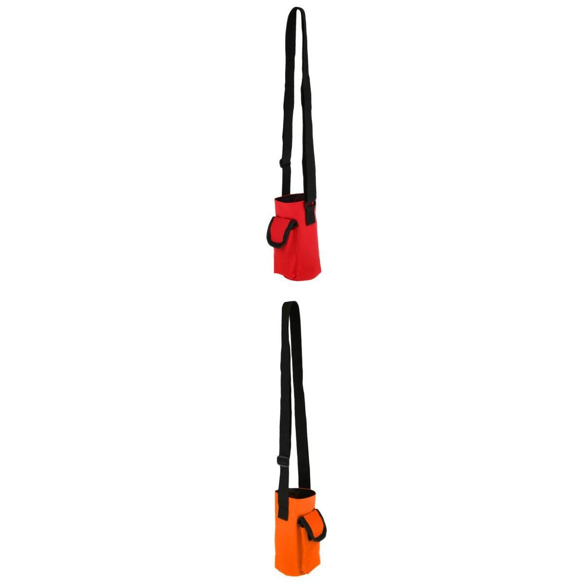 2 Pieces Waterproof Water Bottle Holder Bag Carrier Strap Pouch with Pocket