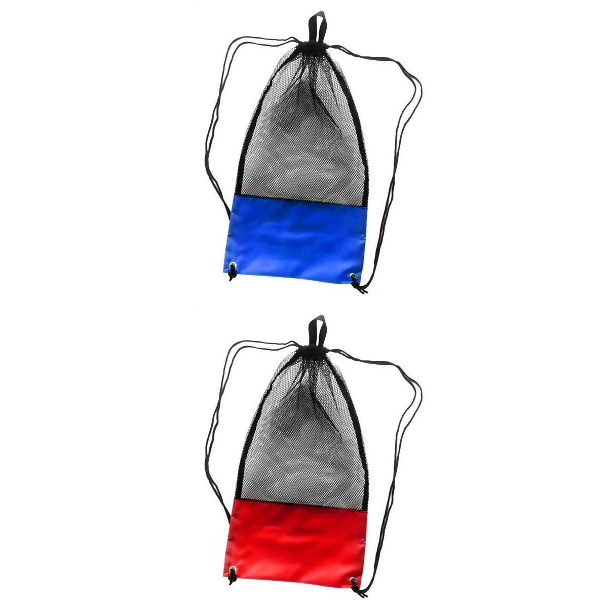 2Pcs Mesh Drawstring Bag for Snorkeling Scuba Diving Swim Goggles Mask