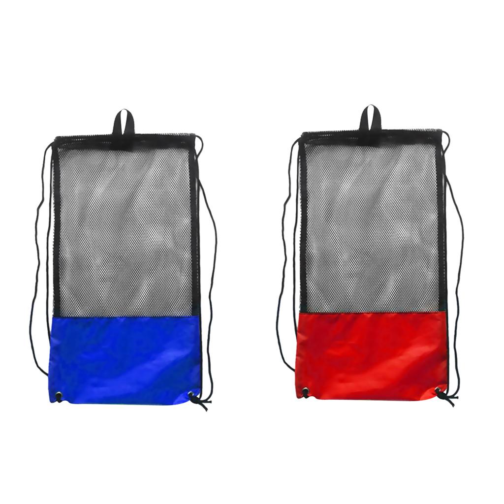 2Pcs Mesh Drawstring Bag for Snorkeling Scuba Diving Swim Goggles Mask