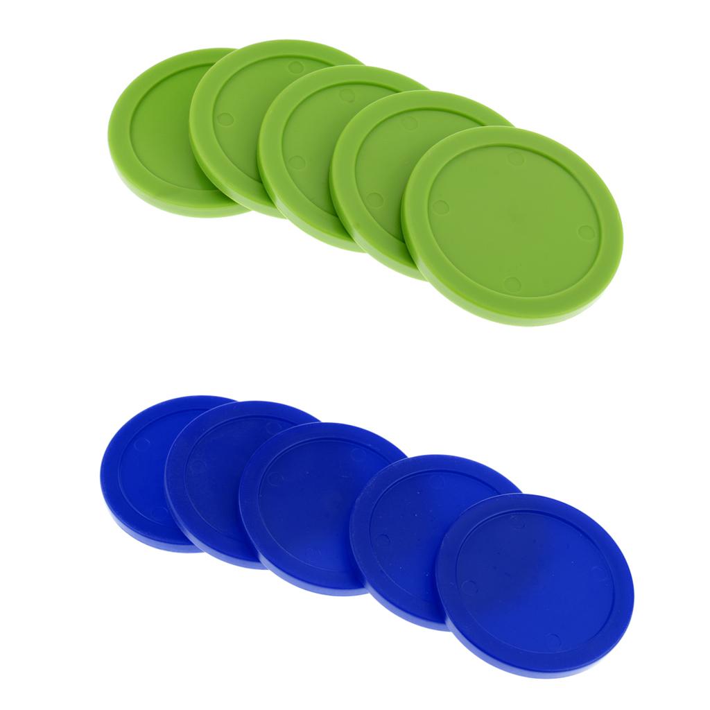 10 Pieces 62mm Air Hockey Replacement Pucks for Full Size Air Hockey Tables