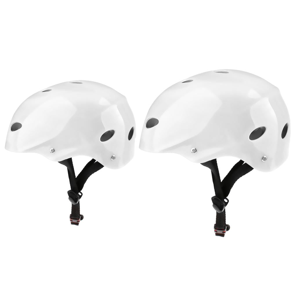 2Pcs White Water Sports Safety Helmet for Wakeboard Kayak Canoe Boat Jet Ski
