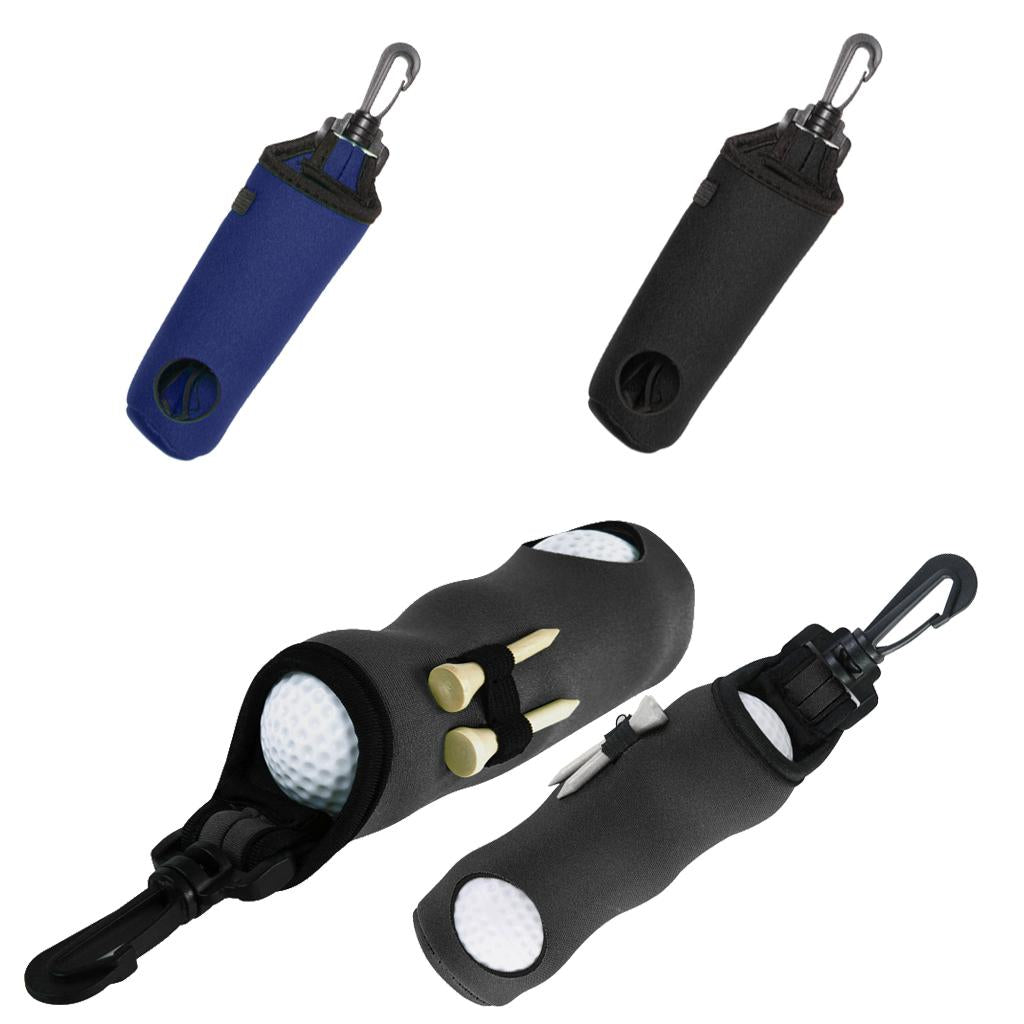 2Pcs Small Golf Ball Bag Golf Tees Holder Pouch Case with Swivel Belt Clip