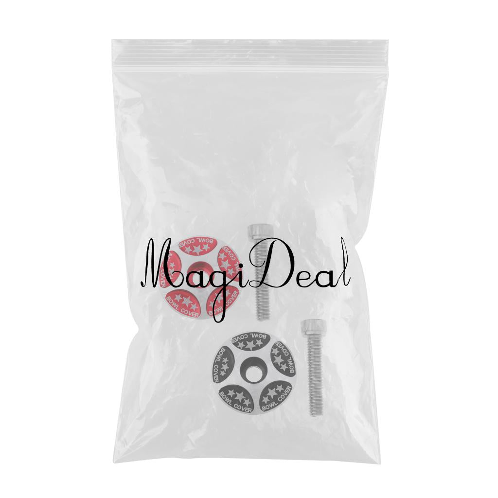 2Pcs MTB Mountain Road Bike Bicycle Aluminum Alloy Headset Stem Top Cap Gear