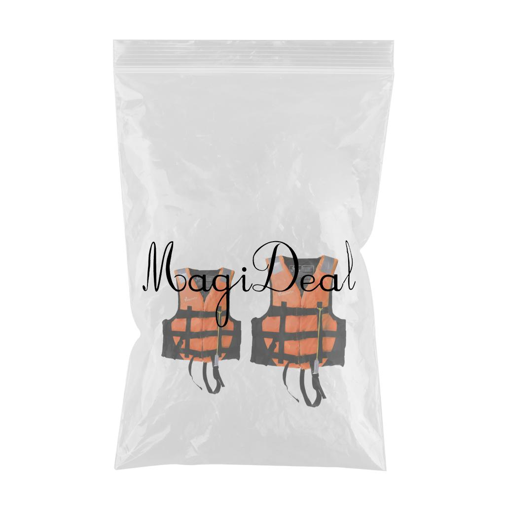 2Pcs Life Jacket Kayak Canoe Boat Swimming Fishing Vest Buoyancy Aid Orange