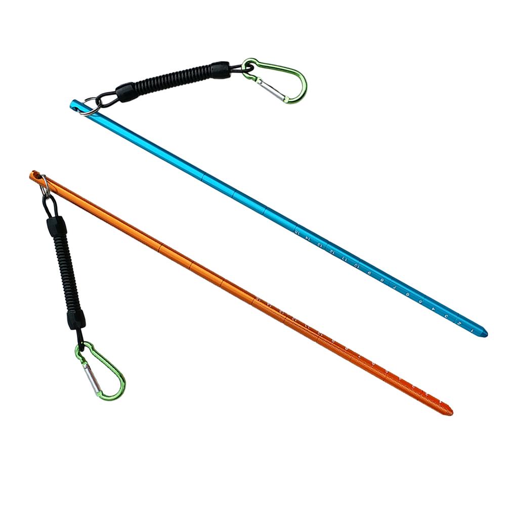 2Pcs Scuba Diving Lobster Stick Pointer Spiral Coil Lanyard Strap & Clip