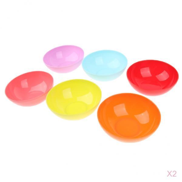 12 Pieces Plastic Camping Bowls Outdoor Lunch Dinner Fruits Snacks Container