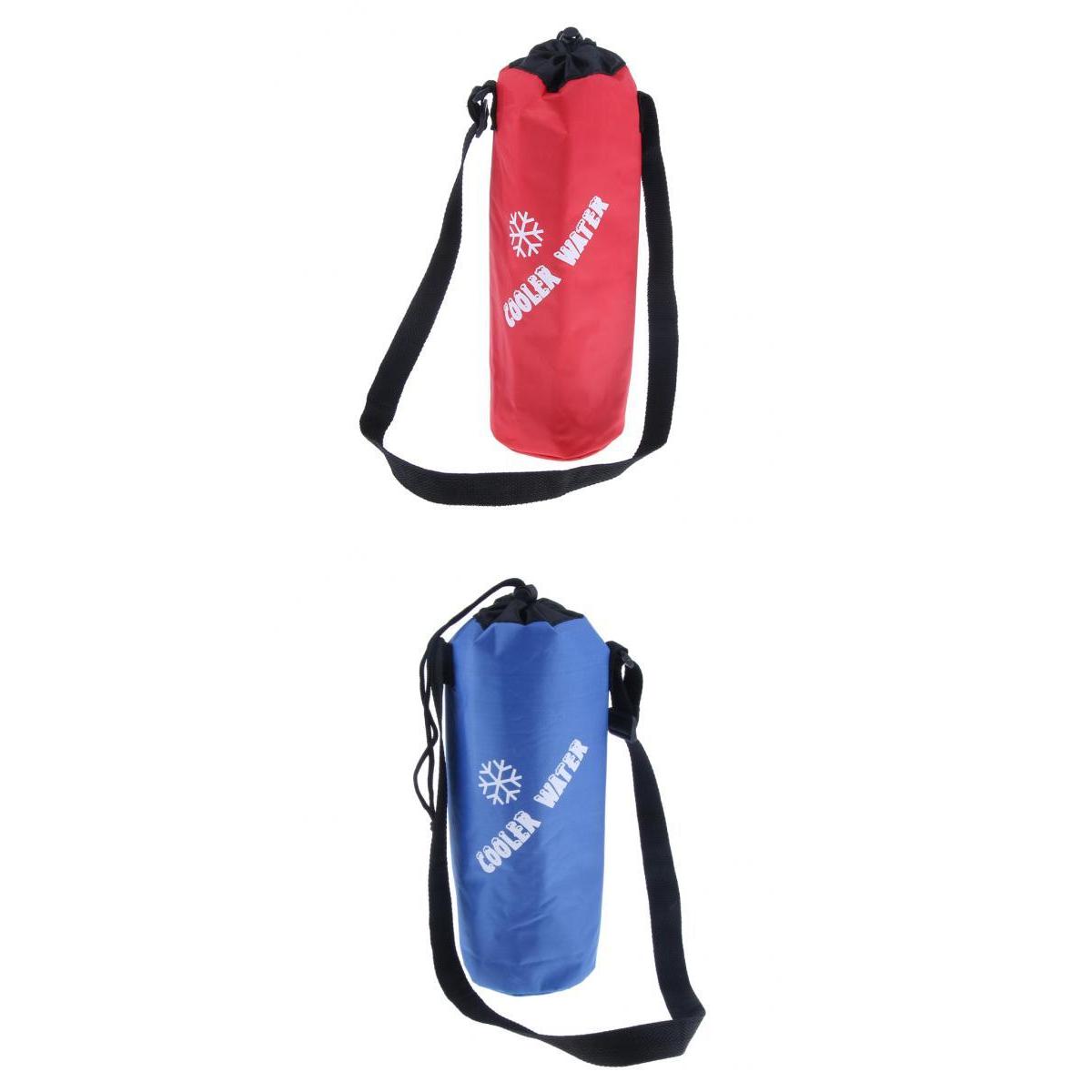 2Pcs Insulated Wine Cooler Travel Camping Drink Lunch Cool Bag Carrier Strap