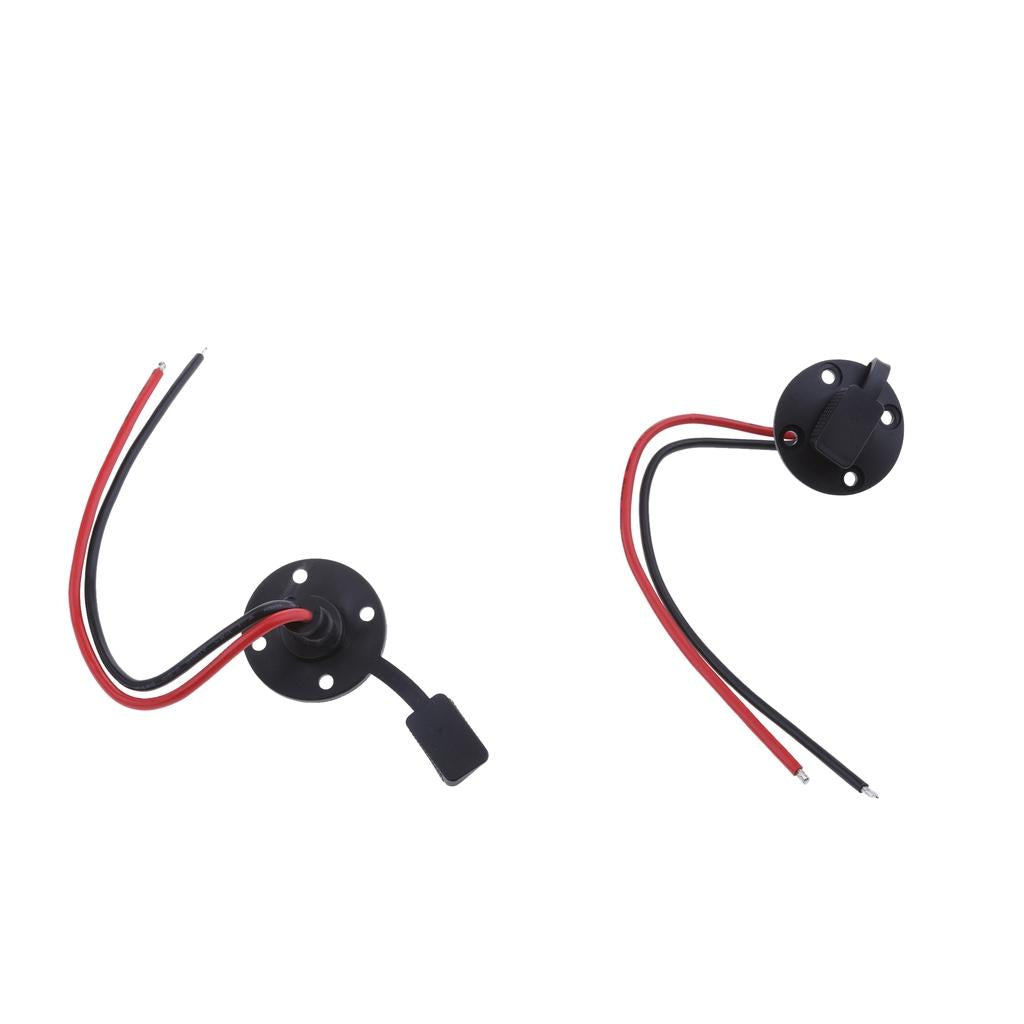 2 Pieces Auto Motorcycle Boat SAE Adapter Connector for Waterproof Cap