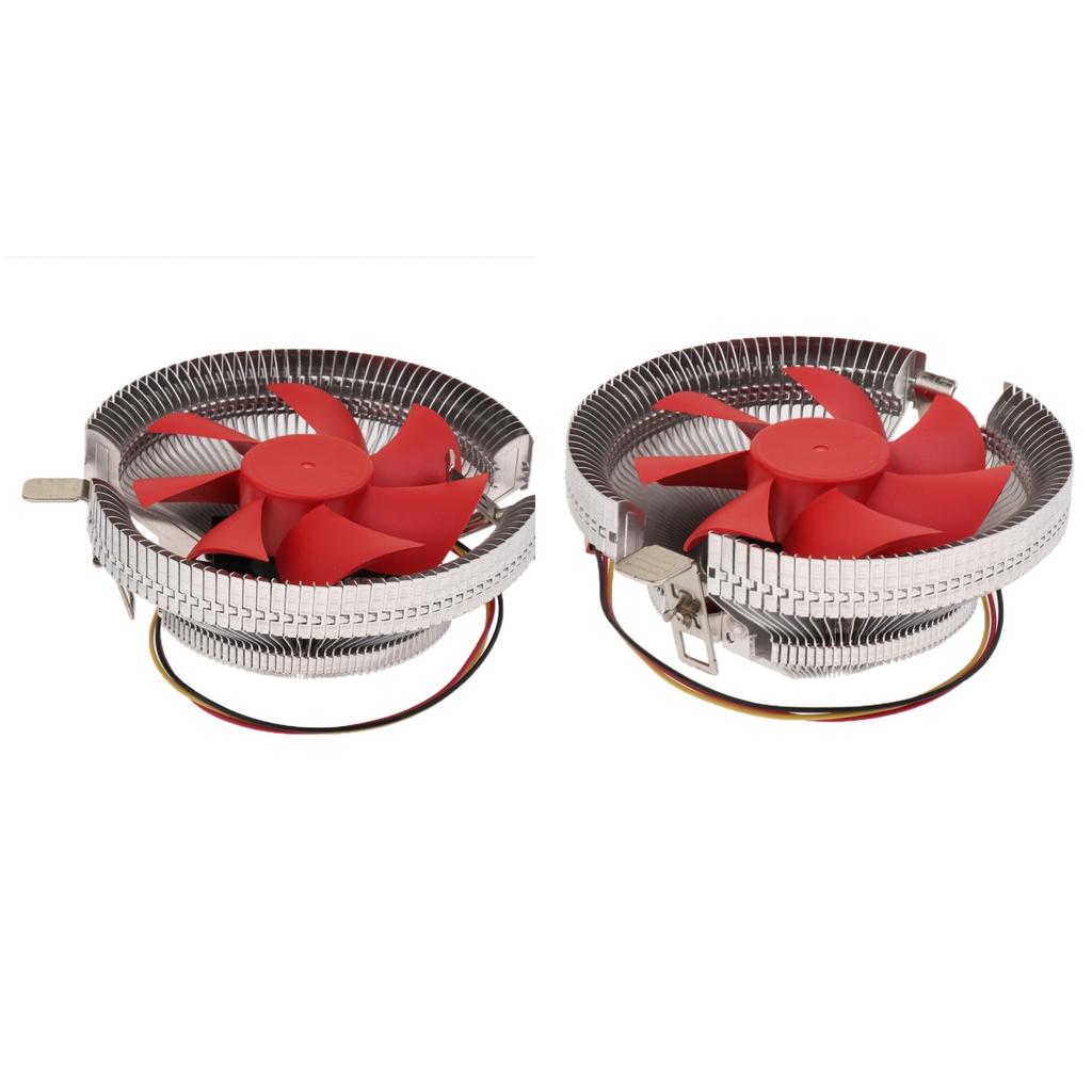 2Pcs 9cm PC Computer Cooling Fan Radiator CPU Cooler for Intel LGA 775 1156