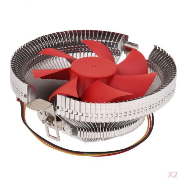 2Pcs 9cm PC Computer Cooling Fan Radiator CPU Cooler for Intel LGA 775 1156