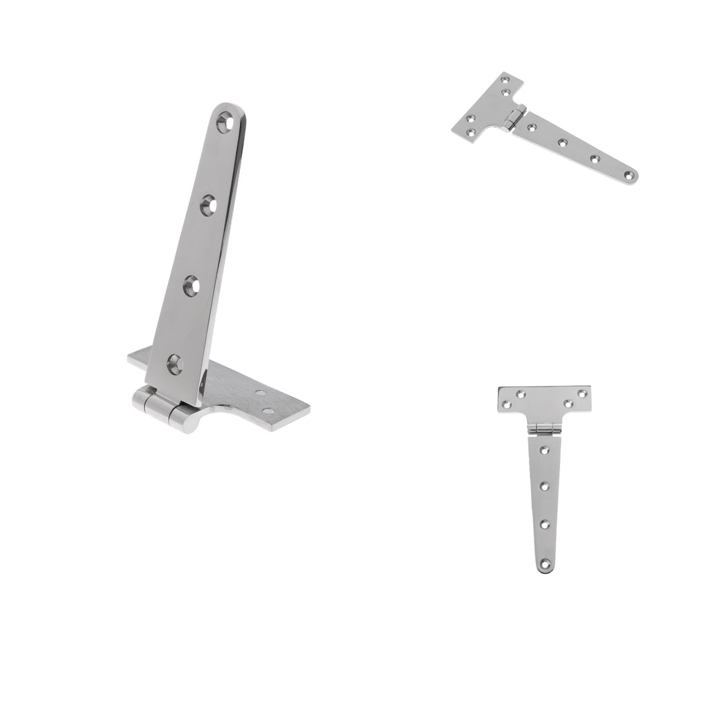 3 Pieces Stainless Steel Strap T Hinge Cabinet Shed Door Gate Tee Hinge