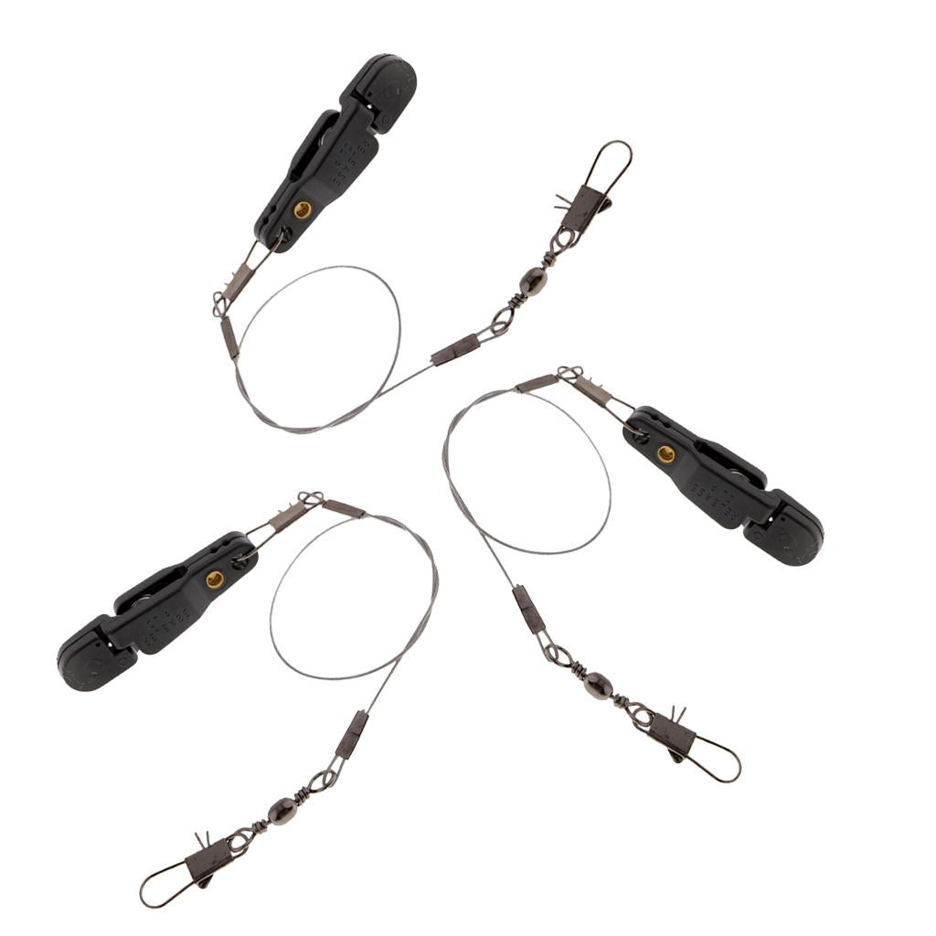 3pcs Snap Release Clip w/ Leader Snap for Outrigger Downrigger Planer Board
