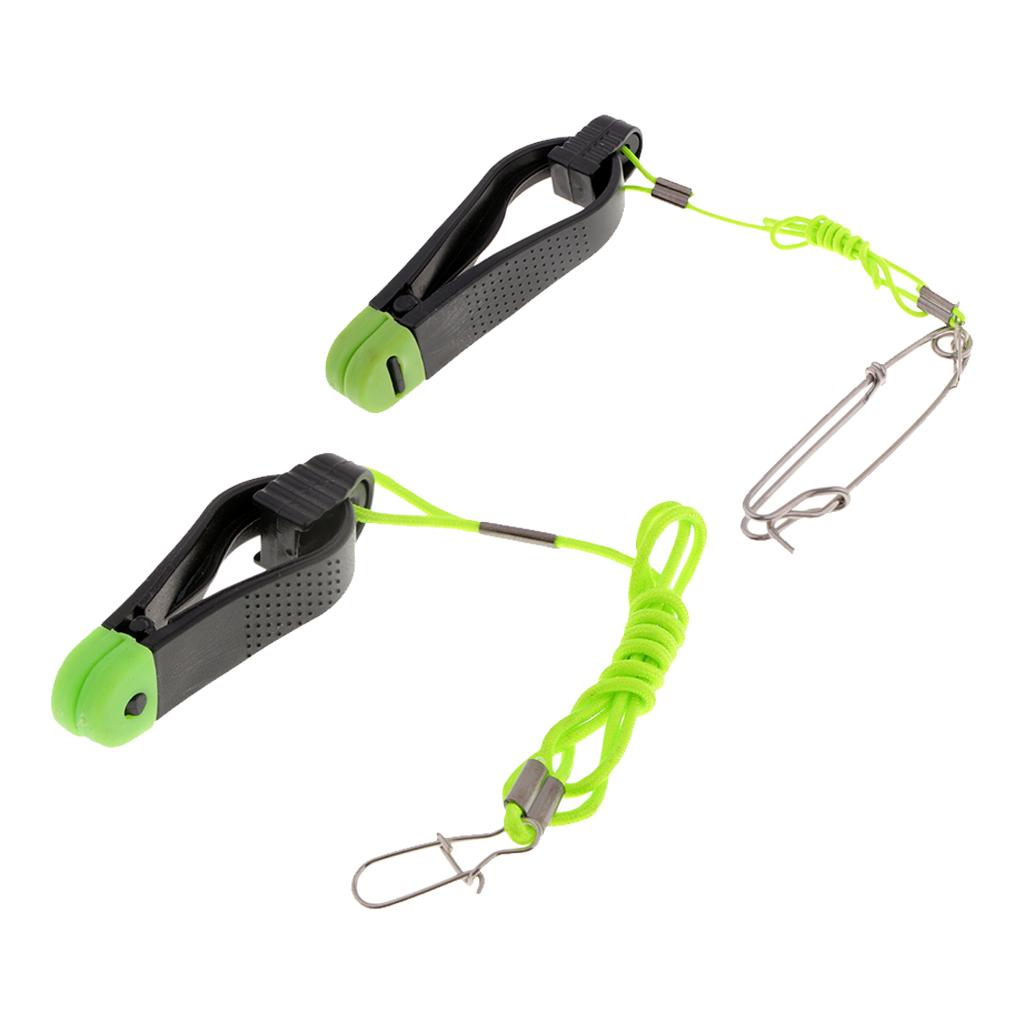 2pcs Power Grip Plus Line Release Clips w/ Snap 17-Inch Leader J009-2 J008-3