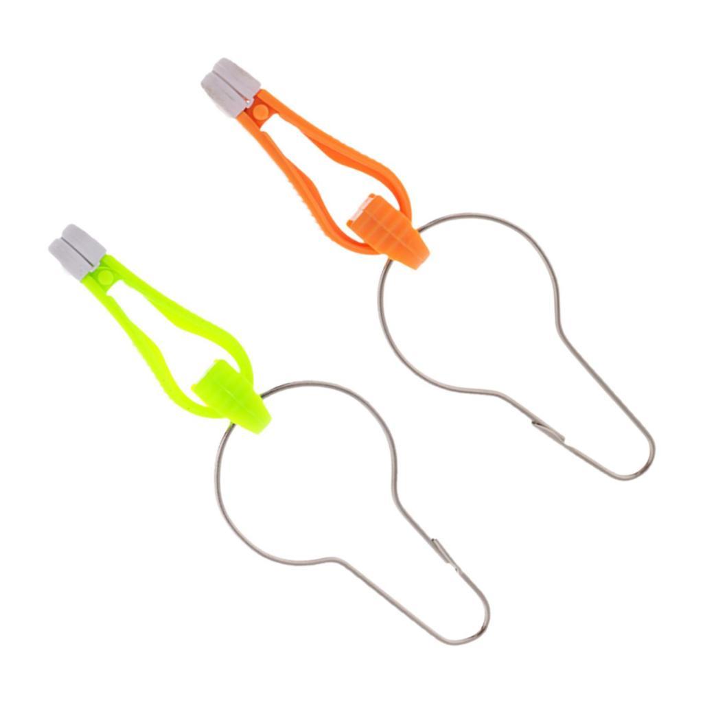 2pcs Planer Board Mast Power Grip Ring Release Clip 2-1/2inch Yellow Orange