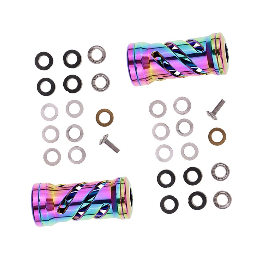 2pcs Colorful Fishing Reel Handle Knob DIY Refit Handle Grip for S/D/A Reels