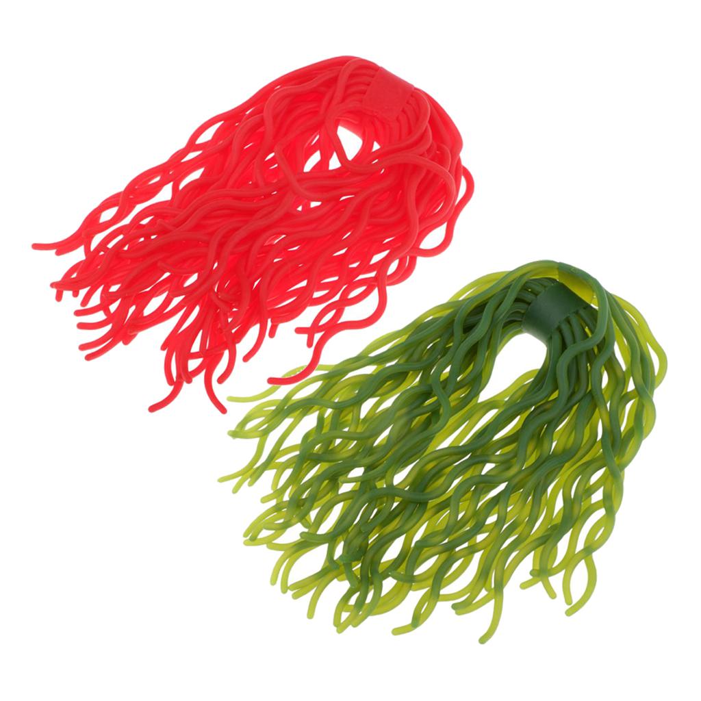 2 Bunch Fly Tying Worm Body Material Squirmy Wormy Bodies 120 Legs Green Red