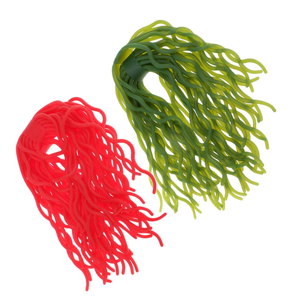 2 Bunch Fly Tying Worm Body Material Squirmy Wormy Bodies 120 Legs Green Red