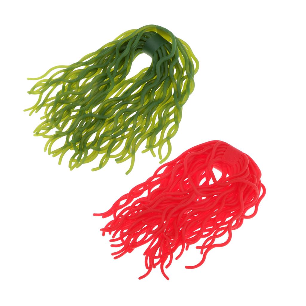 2 Bunch Fly Tying Worm Body Material Squirmy Wormy Bodies 120 Legs Green Red