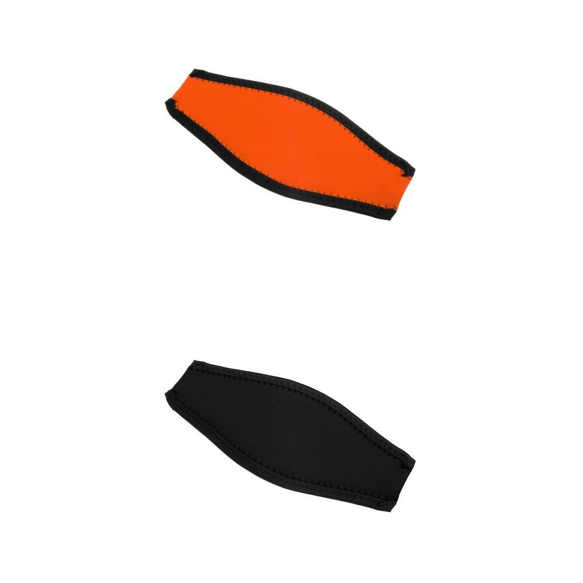 2Pcs Scuba Diving Snorkel Mask Neoprene Cover Protection Strap Orange+Black