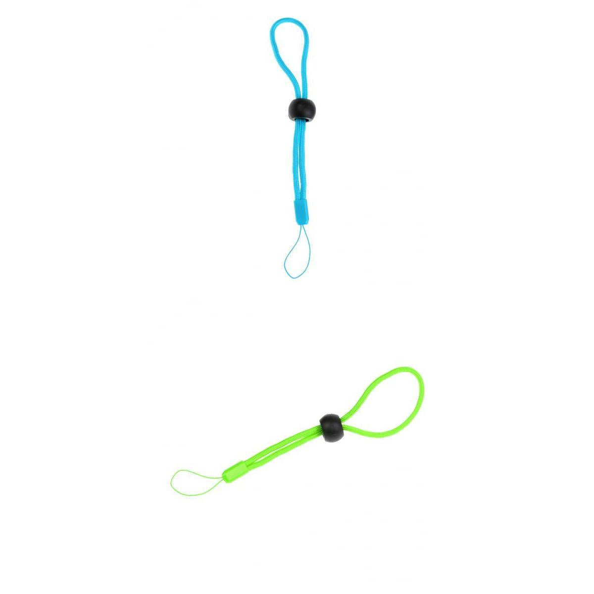 2Pcs Adjustable Diving Anti-lost Lanyard Wrist Strap for Camera Green+Blue