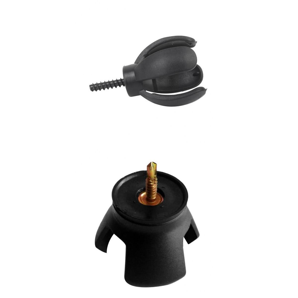 2pcs Attachable Golf Claw Ball Pickup Pick Up Tool for Putter Grip Black
