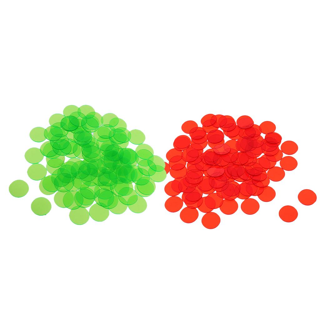 200 Pieces Translucent Bingo Chip 3/4 Inch for Bingo Game Cards Gift