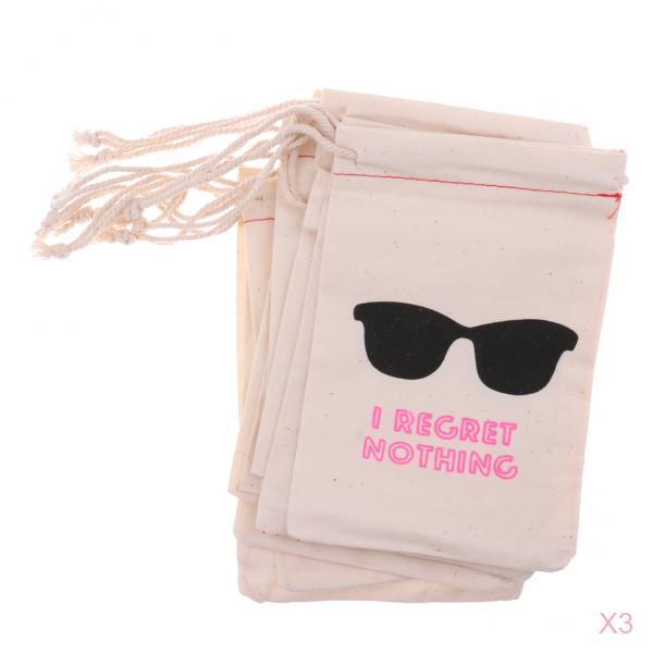 30pcs I REGRET NOTHING Cotton Muslin Favor Bags Bachelorette Party Hangover