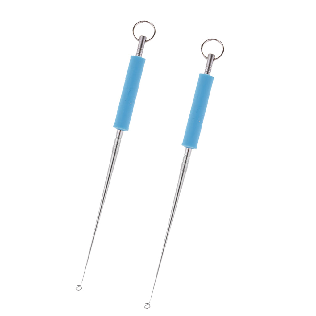 2pcs Stainless Steel Fishing Hook Remover Fish Hook Extractor Detacher 13cm
