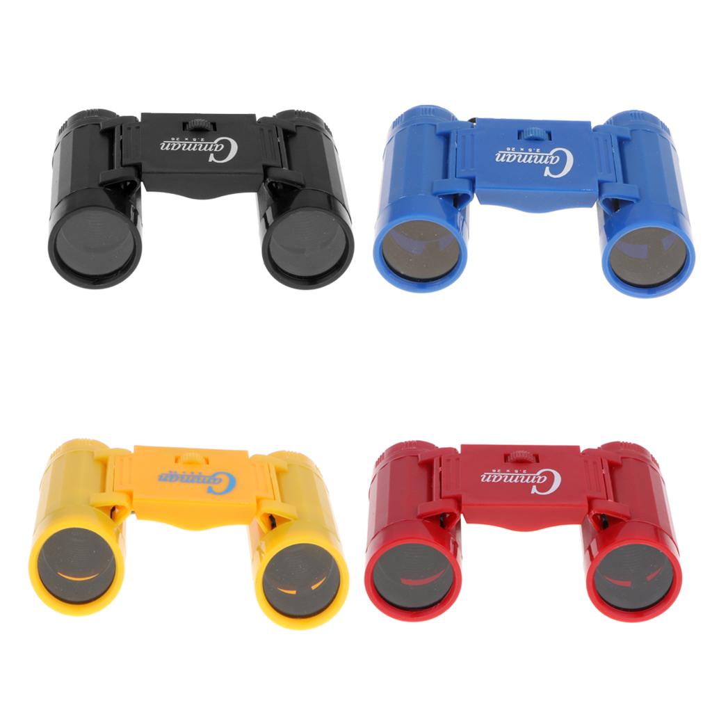 4PCS 26mm 2.5X Plastic Binoculars Telescope Kids Toy Hiking Camping