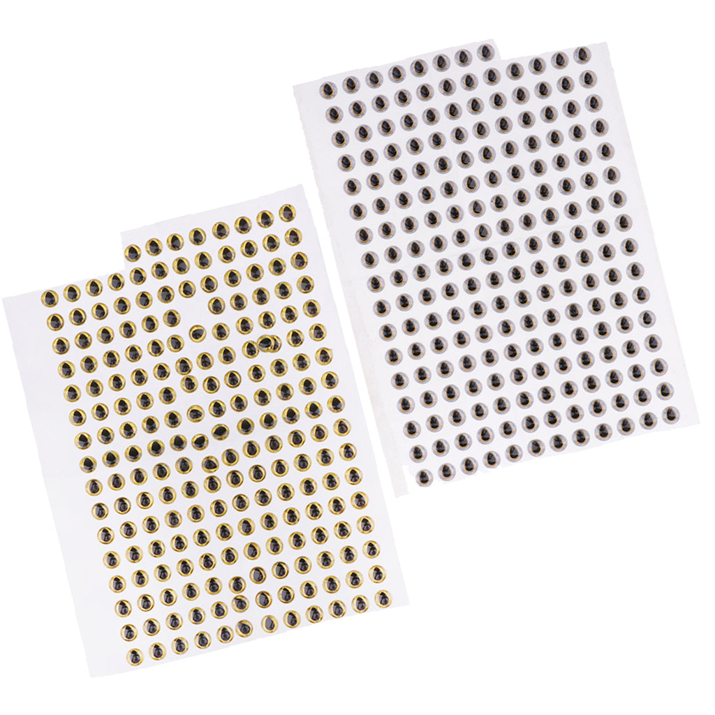 400pcs Fishing Lure Eyes 3D Holographic Fish Eyes Fly Tying Jigs DIY Crafts