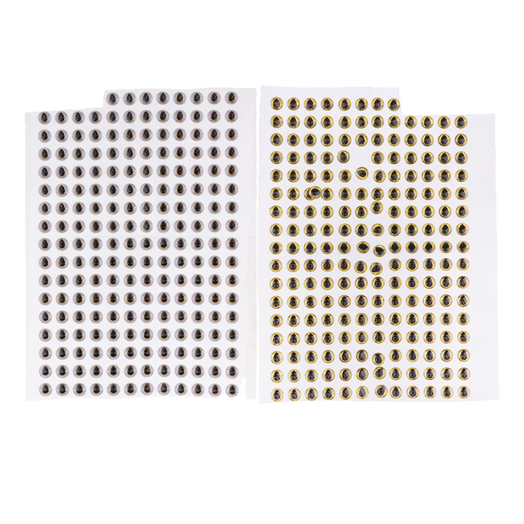 400pcs Fishing Lure Eyes 3D Holographic Fish Eyes Fly Tying Jigs DIY Crafts