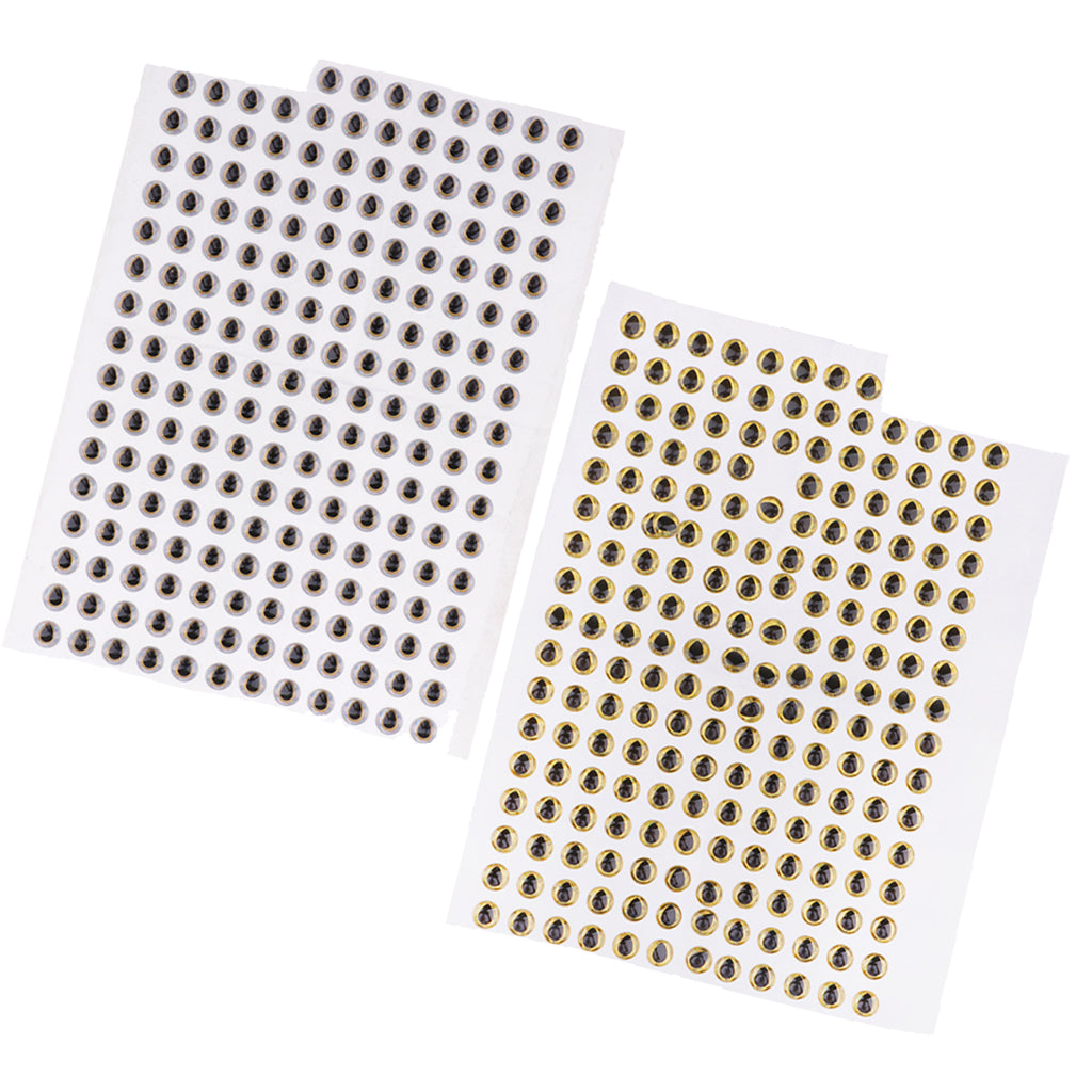 400pcs Fishing Lure Eyes 3D Holographic Fish Eyes Fly Tying Jigs DIY Crafts