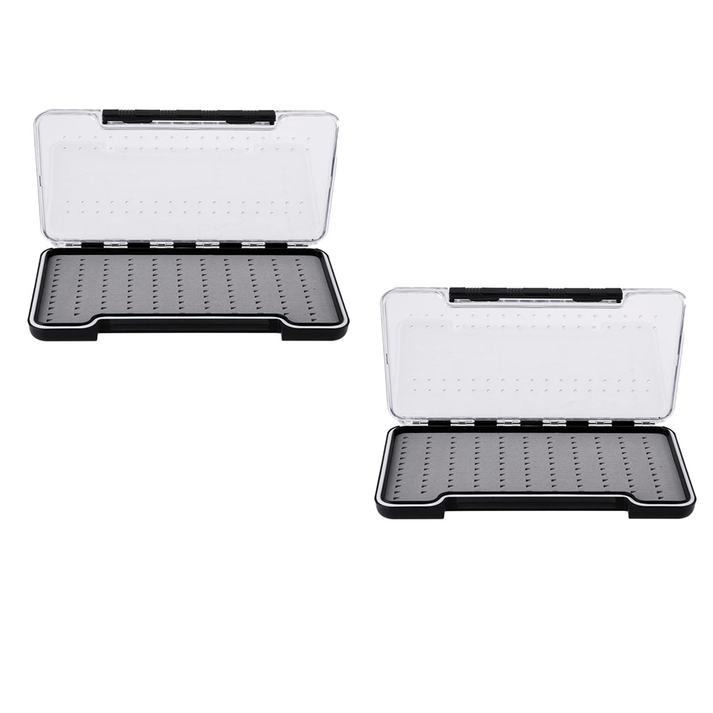 2pcs Super Slim Fly Fishing Box / Easy Grip Foam Magnetic Components Fly Box