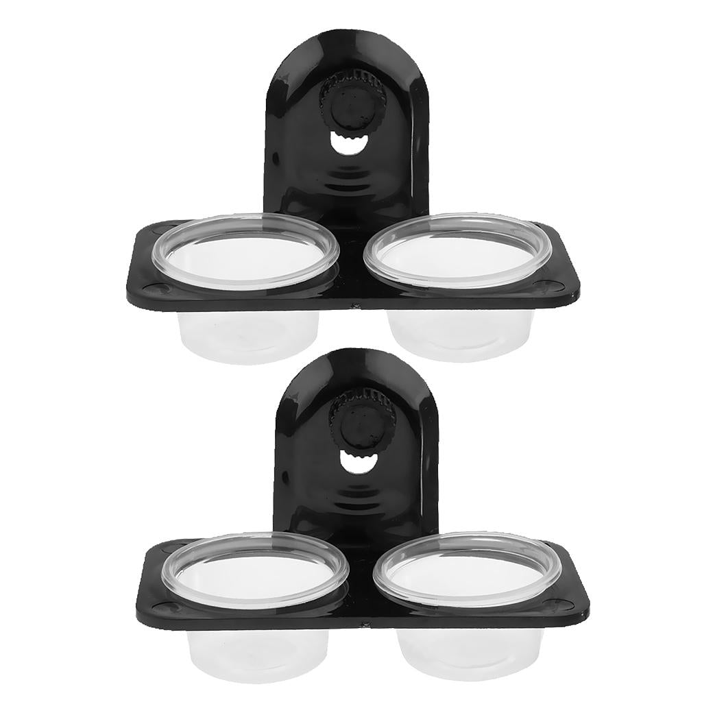 2 Pcs Dual Reptile Feeding Bowl Screw Food & Water Dish For Gecko, Lizard