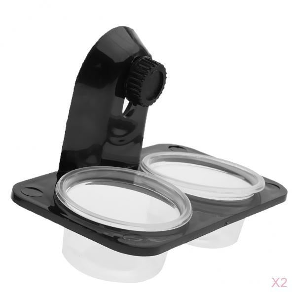 2 Pcs Dual Reptile Feeding Bowl Screw Food & Water Dish For Gecko, Lizard