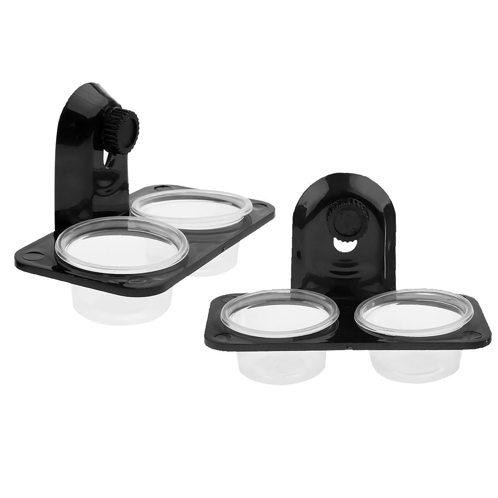 2 Pcs Dual Reptile Feeding Bowl Screw Food & Water Dish For Gecko, Lizard