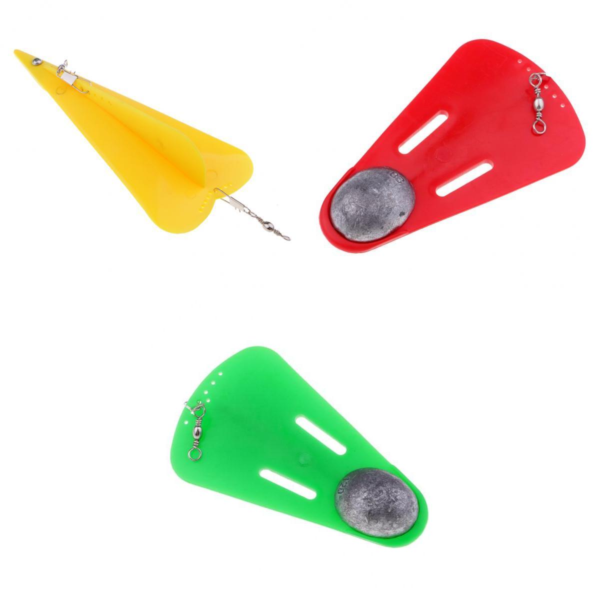 3pcs Fishing Trolling Diving Board with Lead Sinker Boat Fishing Diver Board