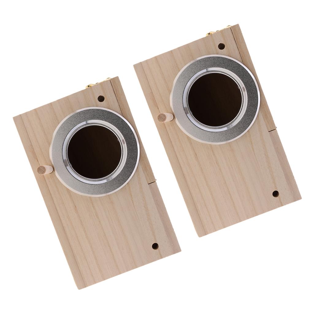 2 Sizes Wooden Wild Bird Nest Box Nesting Feeding Feeder Station House S+M