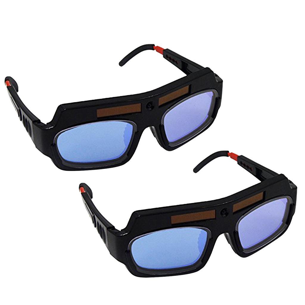 2x Solar Powered Auto Darkening Welding Mask Helmet Goggle Welding Glasses