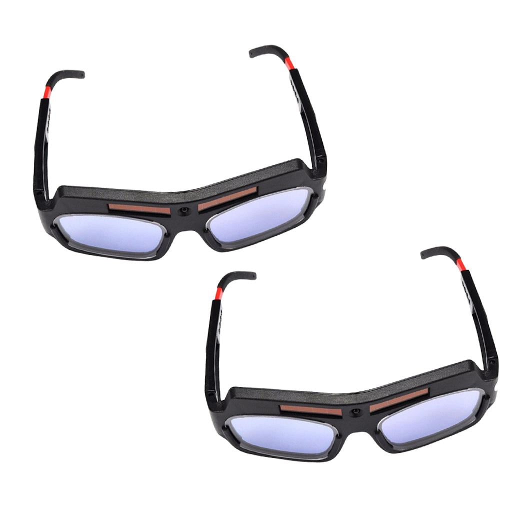 2x Solar Powered Auto Darkening Welding Mask Helmet Goggle Welding Glasses