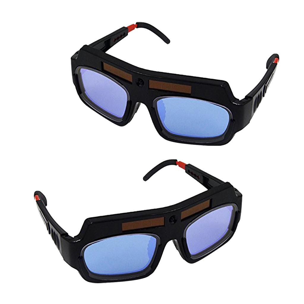 2x Solar Powered Auto Darkening Welding Mask Helmet Goggle Welding Glasses