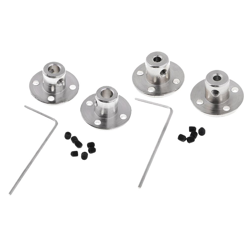 4Pieces Rigid Flange Coupling Motor Guide Shaft Coupler Connector for RC Car