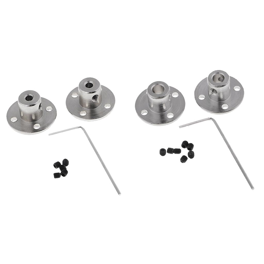 4Pieces Rigid Flange Coupling Motor Guide Shaft Coupler Connector for RC Car