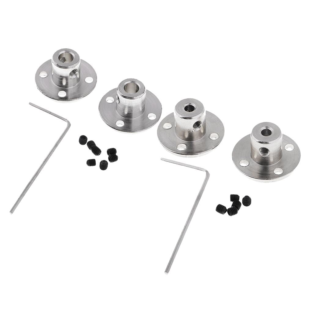 4Pieces Rigid Flange Coupling Motor Guide Shaft Coupler Connector for RC Car